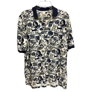 Super‎ Dad Vintage 90s Cotton Short Sleeve Polo Shirt Men's Large TGI Friday's